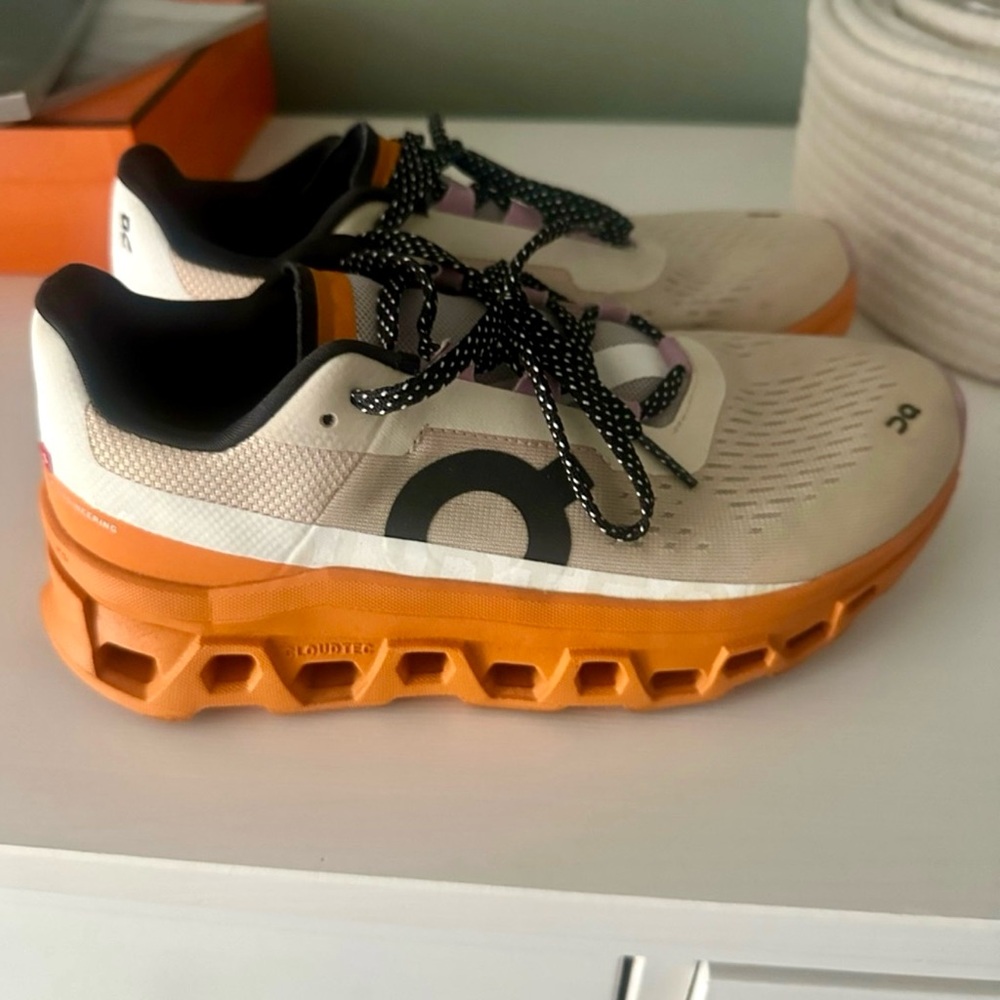On Running Women's Sneakers in White and Orange